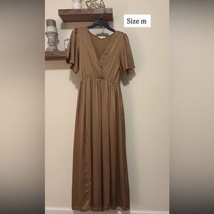 Baltic Born Warm Brown Maxi Dress